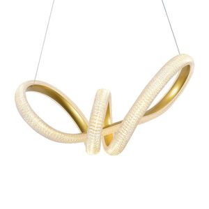 Lustre Pendente Skylight Strip 3317 Dourado Led Bivolt Dourado