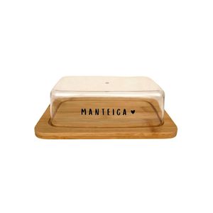 Manteigueira Em Bambu Ecokitchen 19,6x13,4cm Mimo Style - Exclusivo