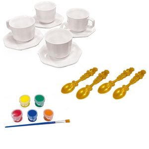 Chazinho Para Pintar Homeplay Com Guache 8014 Branco