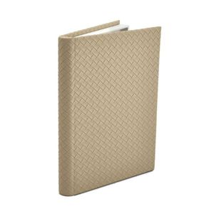 Livro Caixa Em Mdf Com Revestimento Em Pu Bege Mart 29x21cm
