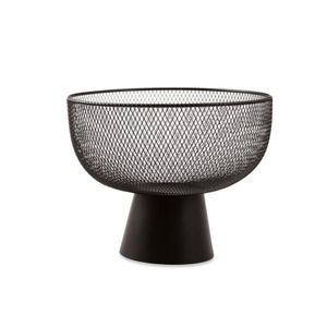 Centro De Mesa Com Pé Em Metal Preto 30x24cm Mart