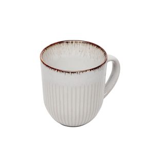 Caneca Em Cerâmica Linear 380ml Lyor Cinza