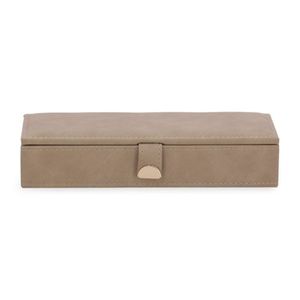 Caixa Retangular Em Mdf Revestida Em Pu 27x11cm Mart Bege