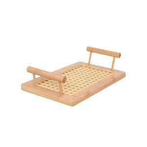 Bandeja Retangular Em Bambu Com Alça 25x15cm Haüskraft