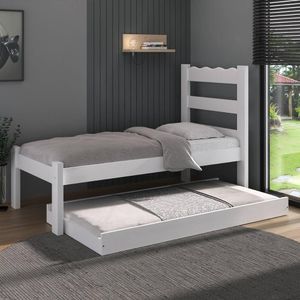 Bicama De Madeira Maciça Com Colchão Incluso Multimóveis Cr35258 Branco