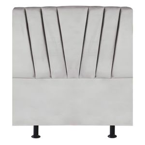 Cabeceira Estofada Cama Box Solteiro 90 Cm Ariel Linho cinza Claro