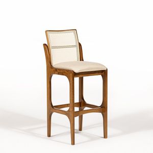 Banqueta Lisboa - Encosto Com Tela Sintética