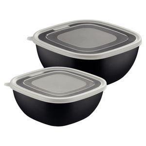 Jogo De Potes Tramontina Black Burger Em Polipropileno Preto 2 Peças