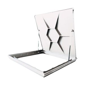 Tampa Piscina Casa De Maquina Rebaixada Em Aluminio 100x100m Branco