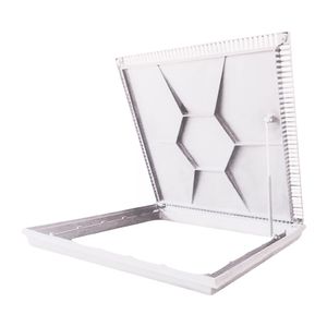 Tampão 80x80 Rebaixada Com Grelha Piscinas Tampa Casa Máquinas Piscina Branco