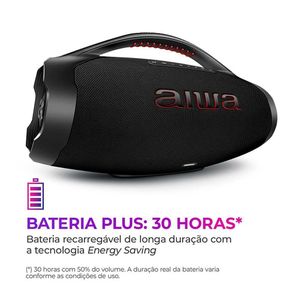 Caixa De Som Aiwa Boombox 200w Rms - Aws-bbs-01b Preto Bivolt