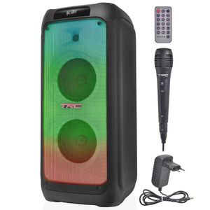 Caixa De Som Amplificada Trc X1500 Com Bluetooth, Rádio Fm Preto Bivolt