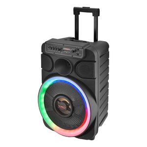 Caixa De Som Amplificada Delta Max Trc X600 Iluminação Led Preto Bivolt