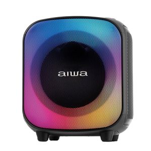 Caixa De Som Partybox Aiwa Pb-07 Bluetooth, Iluminação Rgb Preto Bivolt