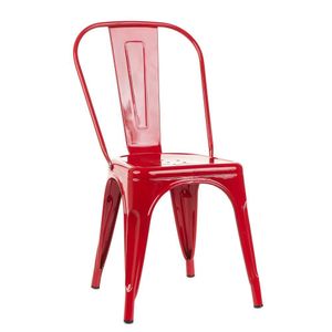 Cadeira De Design Linha Tolix Metal Vermelho