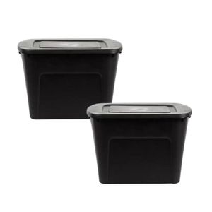 Kit 3 Caixas Organizadora Ecobox 80l Preta