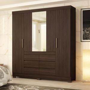 Guarda Roupa 4 Portas Helena Cafe Touch