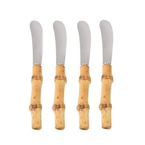4 Espátulas Para Patê Bamboo Real Kenya