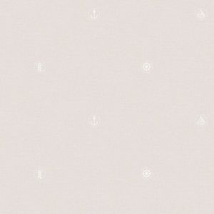 Papel De Parede Lullaby Marinheiro Bege 2263 - Rolo 10m X 0,53m