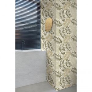 Papel De Parede Muse Folhagem Verde Verde E Bege A56202