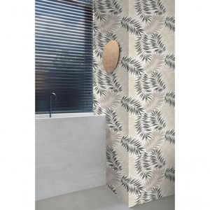 Papel De Parede Muse Folhagem Bege E Preto A56201