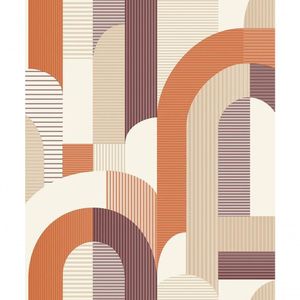 Papel De Parede Maison Geométrico Vermelho Mn3608