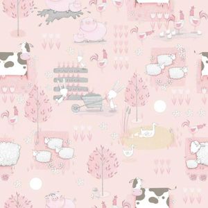 Papel De Parede Fazendinha G78376 Rosa Tiny Tots 2 - G78376