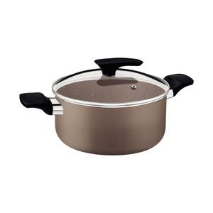 Caçarola Tramontina Milazzo Alumínio Antiaderente Starflon Max Amêndoa 24 Cm Tramontina