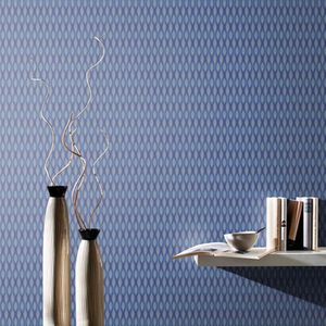 Papel De Parede Fusion Movimento Azul Brilho - Rolo 10m X 0,53m