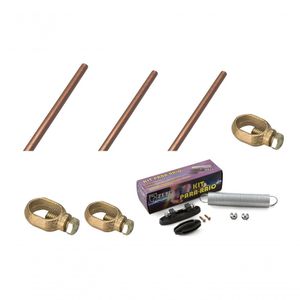 Kit 03 Und Haste 03 Und Conector 01 Und Para Raio Aterramento Cerca Eletrica Rural Zebu