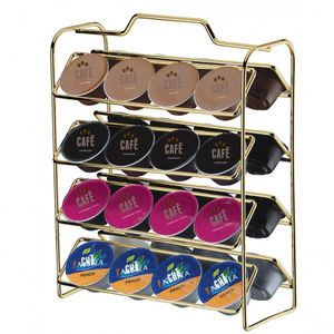 Organizador Porta Cápsulas De Café Compatível Com Dolce Gusto Dourado Future 1145dd