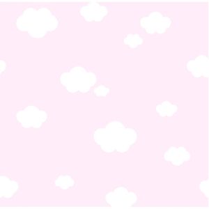 Papel De Parede Treboli Rosa Nuvens 5872 - Rolo 10m X 0,53m