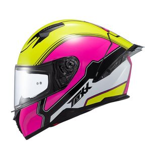 Capacete Texx Fecha Raptor Hornet Verd Ros Branc Bril 56 [f016]