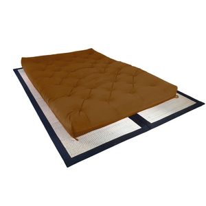 Colchão Futon King Dobrável Sofa Cama Caramelo