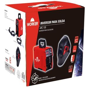 Kit Inversor Arc130 Tig Com Mascara Bivolt Worker