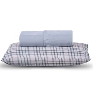 Jogo De Cama Lençol Solteiro Topchick 2 Peças Cinza 80% Algodão 20% Poliéster
