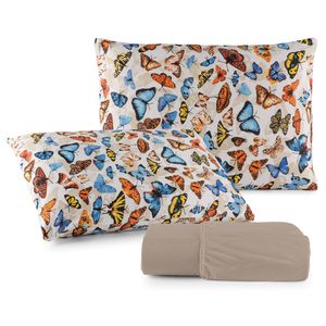 Jogo De Cama Lençol Sonho Bom Queen Em Malha Algodão Cáqui 100% Algodão