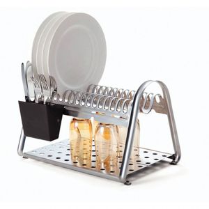Escorredor De Louça Tramontina Aço Inox Porta Talheres Preto