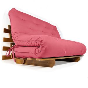 Sofá Cama Casal Futon Oriental Goiaba Madeira Nobre Natural