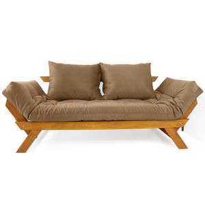 Sofá Japão Futon Acquablock Madeira Cor Mel - Fendi