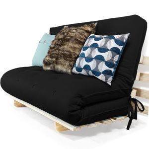 Sofa Cama Casal Futon Oriental D33 Com Madeira Maciça Ii