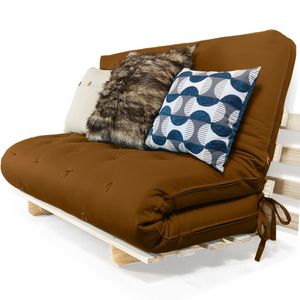 Sofa Cama Casal Futon Oriental D33 Com Madeira Maciça Ii