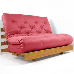 Sofá Cama Casal Futon Tokio D33 Madeira Maciça Cor Mel Ii
