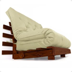 Sofá Cama Casal Futon Tokio D33 Madeira Maciça Cor Mel Ii