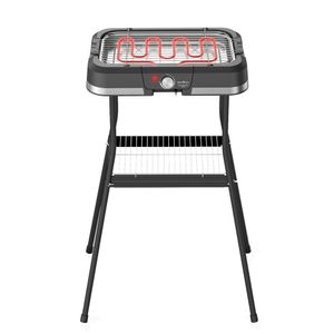 Churrasqueira Elétrica Bcq90 1500w Britânia Suporte Com Prateleira Bandeja Removível 220V