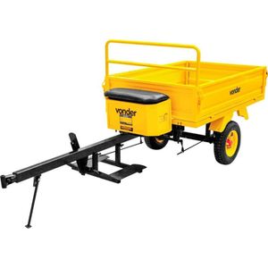 Carreta Agrícola Vonder 300kg Para Motocultivador Microtrator Basculante Freio Lona Engate Giratório