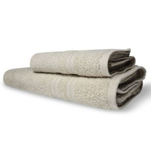 Jogo 2 Toalhas Itália Soft 1 Banho 1 Rosto Grossa 100% Algodão 430g-m² - Bege