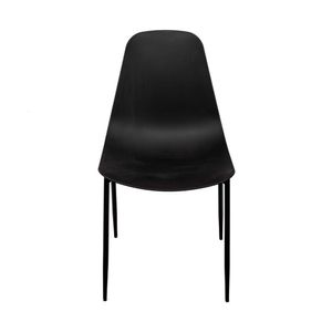 Cadeira Or-1136 Em Polipropileno Com Base De Aço Or Design Preto