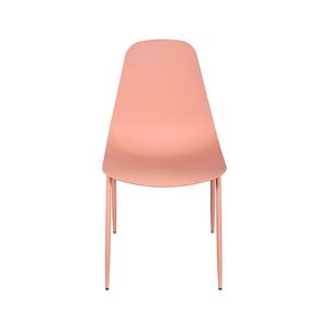 Cadeira Or-1136 Em Polipropileno Com Base De Aço Or Design Rosa