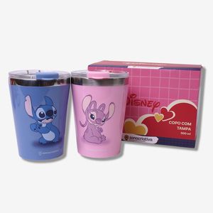 Kit Copo Snap Stitch E Angel Namorados – Disney